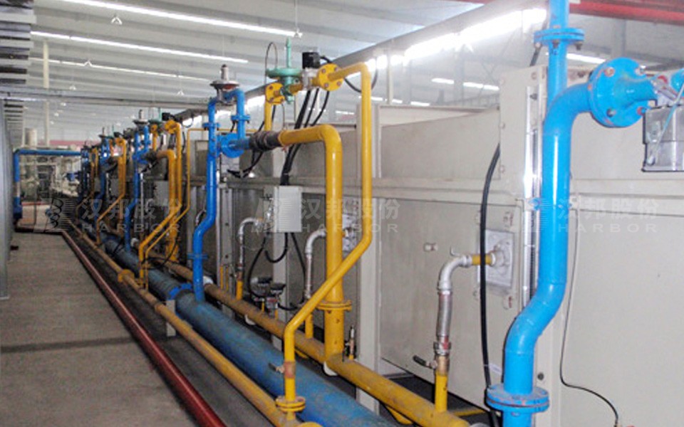 Lead bath, salt bath, water bath heat treatment production line